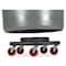 Rubbermaid Commercial Quiet Dolly, 250 Lb Cap, 18-1/4" Dia, 6-5/8"H, 2PK, Black RCP264043BLACT - alternate 5